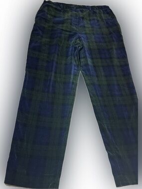 Vintage Lauren Ralph Lauren Black Watch Tartan Plaid Velvet Pants